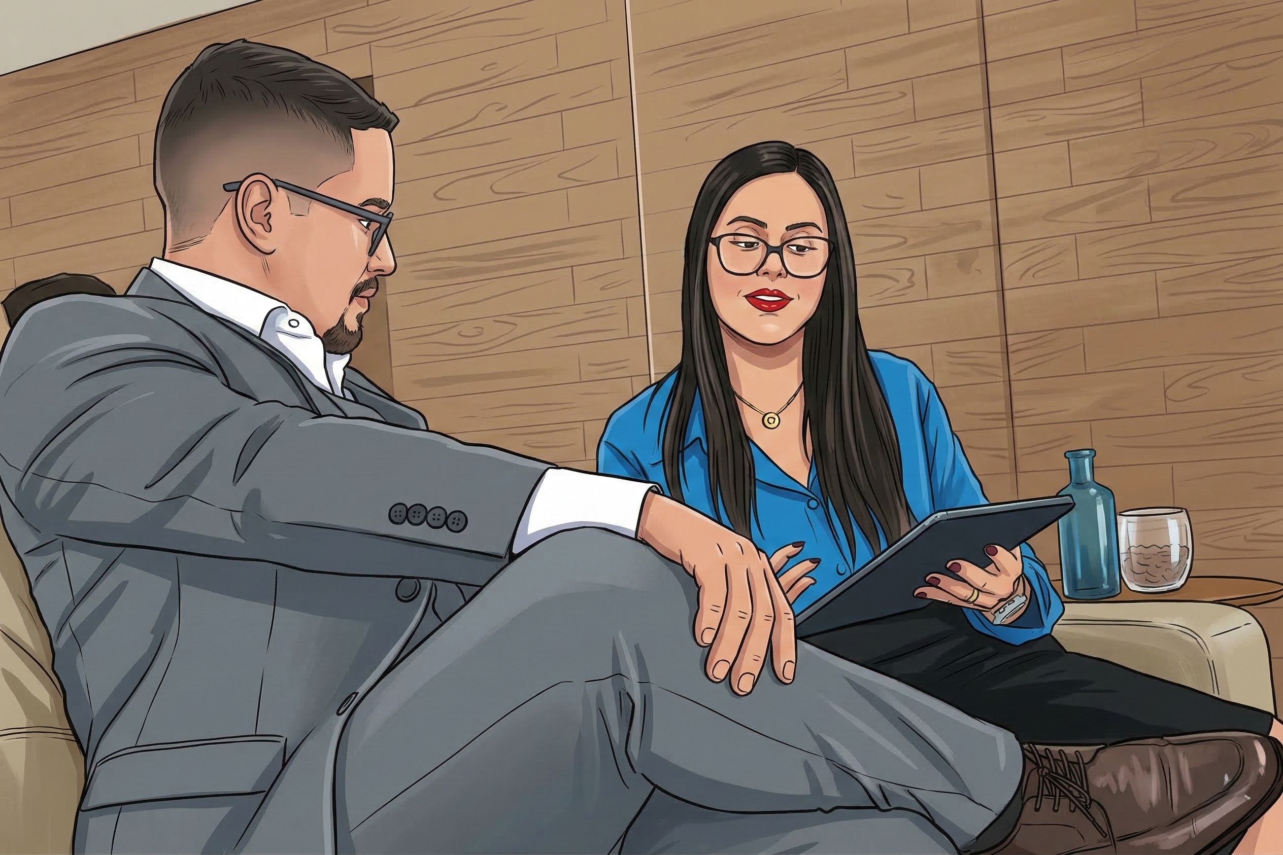 Foto de um escritório de contabilidade