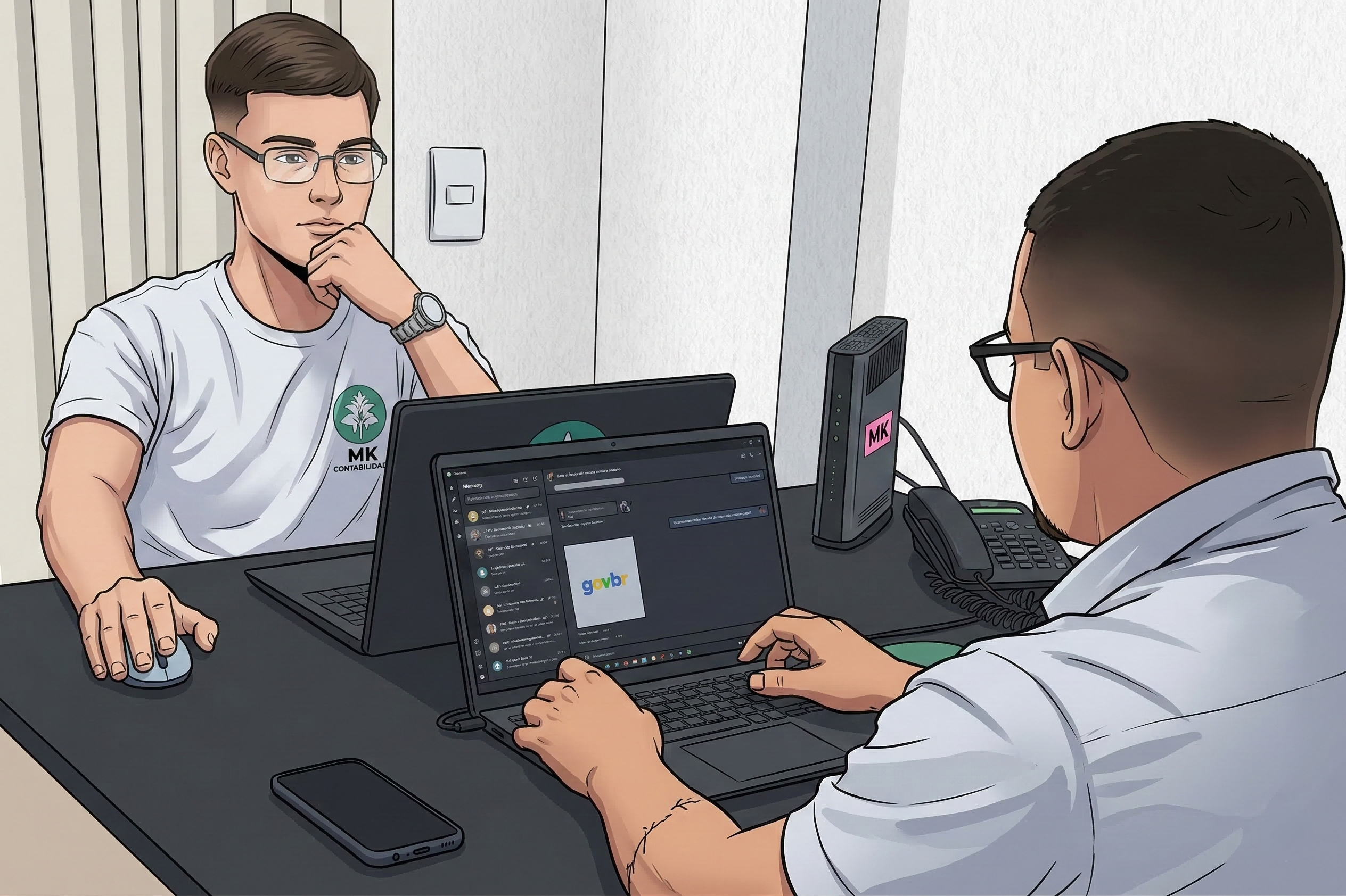 Foto de um escritório de contabilidade