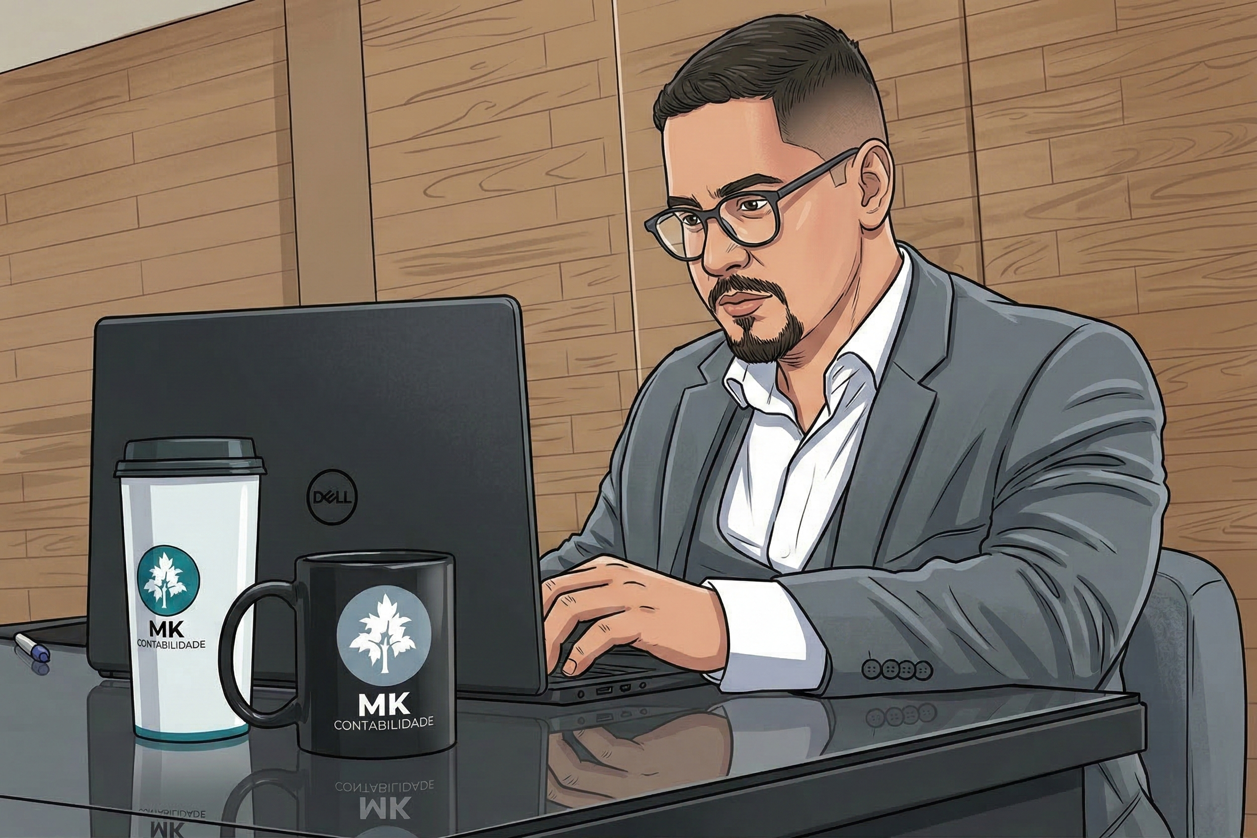 Foto de um escritório de contabilidade